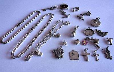 THE MOST CHARMING STERLING SILVER BRACELET AND CHARM AUCTION EVER !!!!!! BAGPIPES , CUFFS , ETC ETC