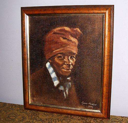 AN ORIGINAL OIL ON BOARD OF AN AFRICAN BY WELL KNOWN SA ARTIST LYNN NURSE....R 7500 VALUE