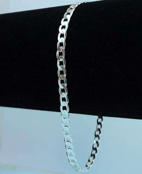 GREAT QUALITY 21 CM GENUINE STERLING SILVER CHAIN BRACELET !!!