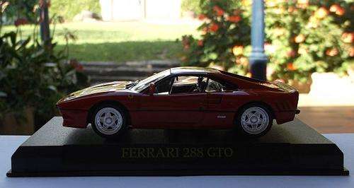 1:43 FERRARI 288 GTO DIE CAST MODEL ON STAND ...AWESOME DETAILS