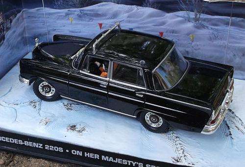 JAMES BOND 007 DIE CAST METAL MODEL FROM ON HER MAJESTY`S SECRET SERVICE ...MERCEDES-BENZ 220S ..WOW