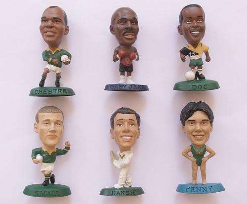 6 VERY HUMOROUS COLLECTABLE HEADLINER FIGURES OF SPORTS PEOPLE FROM 1997 !!