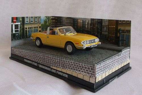 JAMES BOND 007 ...DIE CAST METAL TRIUMPH STAG FROM DIAMONDS ARE FOREVER ...FANTASTIC PIECE !!
