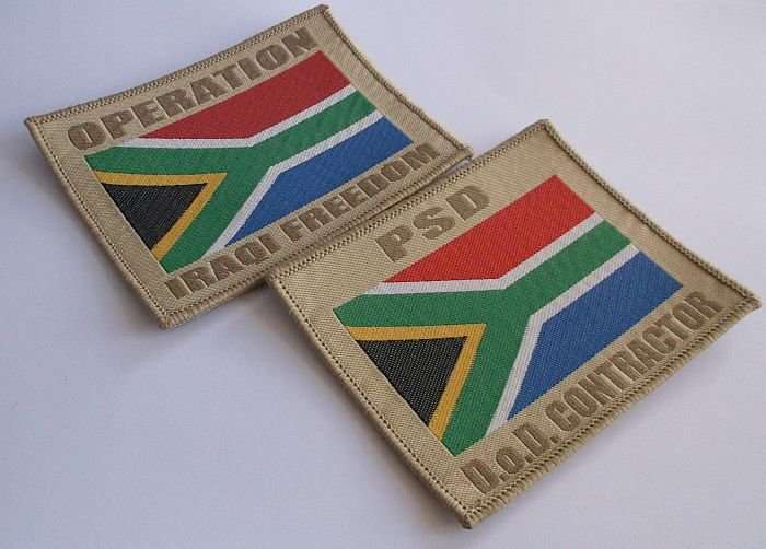 TWO CLOTHING PATCHES / BADGES FOR OPERATION IRAQI FREEDOM ....NEVER USED