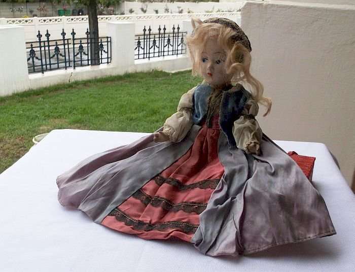 AN ANCIENT YET BEAUTIFUL LOOKING OLD COMPOSITION DOLL ....SIMPLY OUTSTANDING PIECE...RARE !!!!