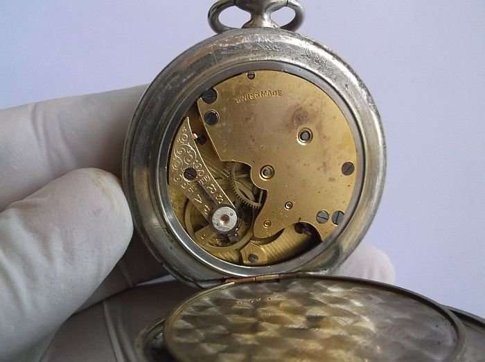 A RARE OLD SWISS MADE POCKET WATCH BY LANGENDORF ...WORKS PERFECTLY...GREAT FIND !!!