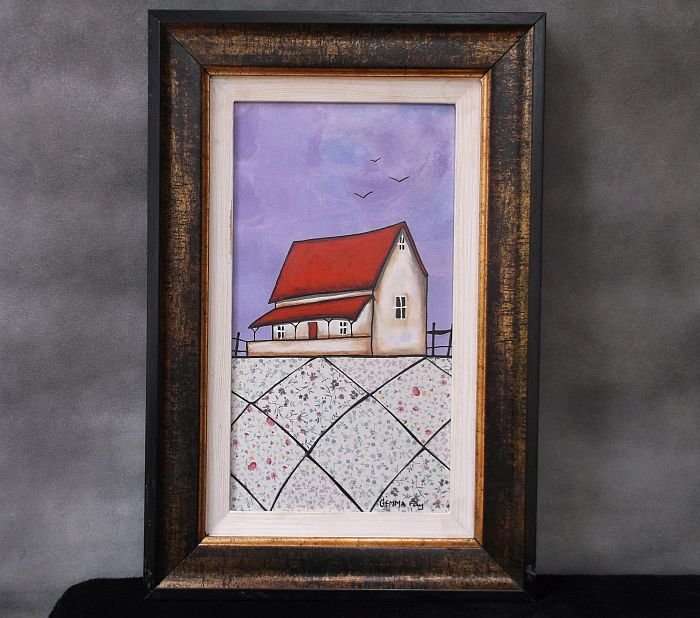 AN AWESOME ORIGINAL ACRYLIC ON BOARD BY SA ARTIST GEMMA FAY AKA D.ELLIS ...LOVE IT !!!