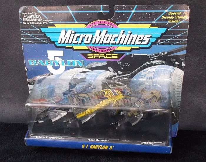 SO RARE !!! VINTAGE 1994 MICRO MACHINES ""BABYLON 5"" SEALED PACK OF 3 SPACESHIPS !!! AWESOME !!