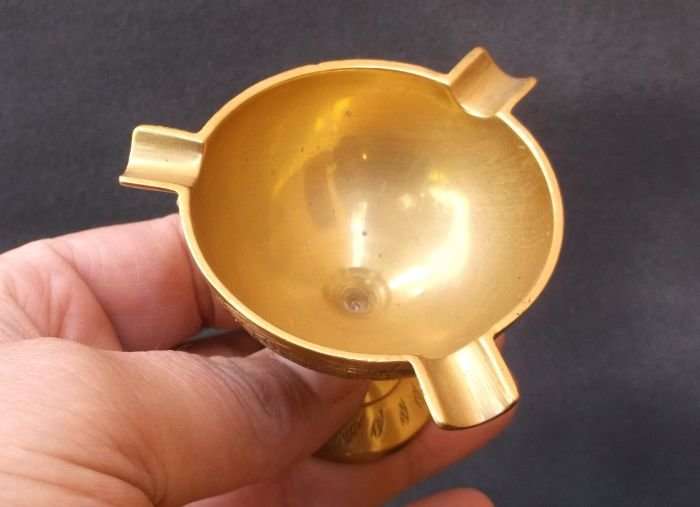 MADE IN BRITISH INDIA ...A RARE SOLID BRASS 4 PIECE SMOKERS SET