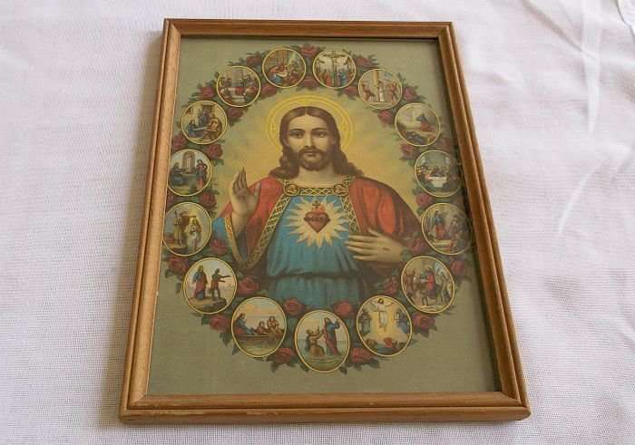 A VINTAGE RELIGIOUS PRINT OF JESUS