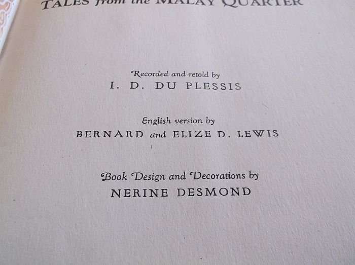FANTASTIC !! A 1945 BOOK ""TALES FROM THE MALAY QUARTER"" BY I.D. DU PLESSIS ...GREAT CONDITION !!!