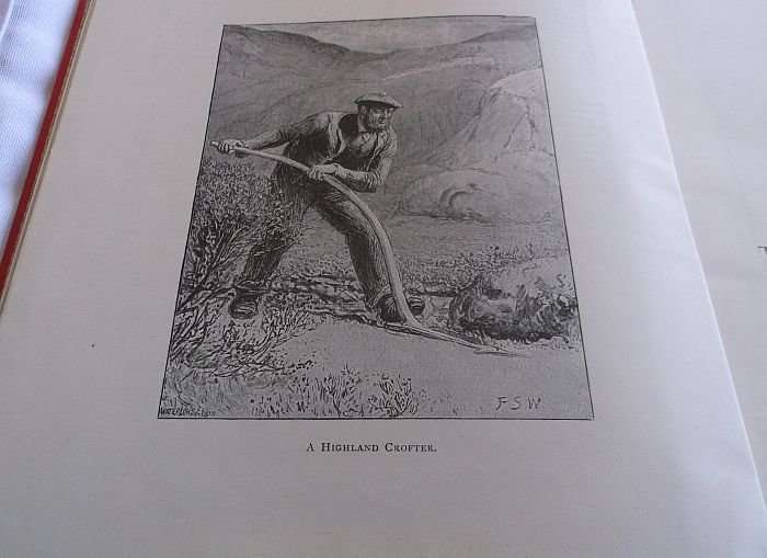ANTIQUE BOOK !!! SCOTTISH PICTURES - DRAWN WITH PEN & PENCIL ....1891 ....HARD COVER !!! RARE !!!