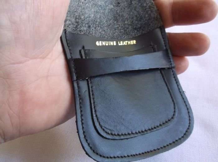 AN AWESOME ZIPPO LOOK WIND PROOF LIGHTER PLUS GENUINE LEATHER POUCH ...NEW OLD STOCK !!