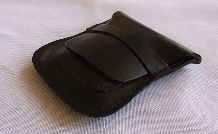 AN AWESOME ZIPPO LOOK WIND PROOF LIGHTER PLUS GENUINE LEATHER POUCH ...NEW OLD STOCK !!