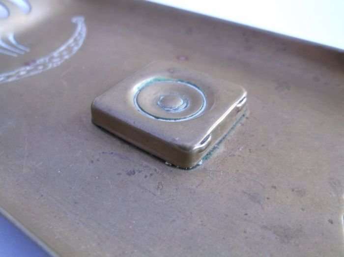 AN ART NOUVEAU PERIOD BRASS / BRONZE TRAY .....INTERESTING FIND