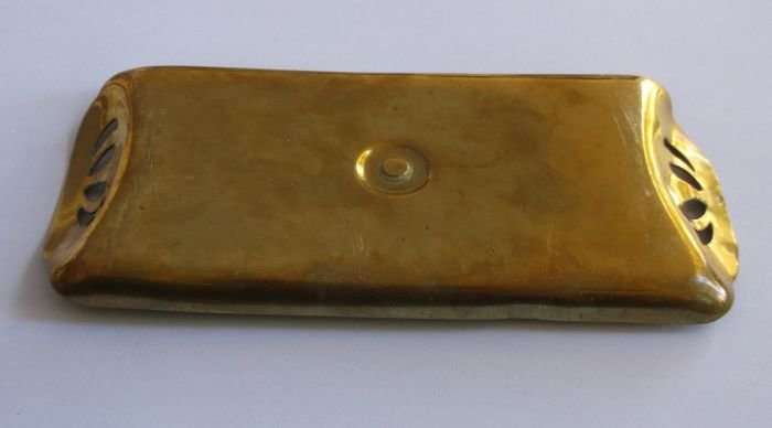 AN ART NOUVEAU PERIOD BRASS / BRONZE TRAY .....INTERESTING FIND