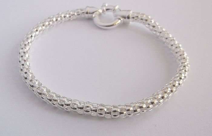 A FANTASTIC ""WOVEN"" STERLING SILVER BRACELET WITH SIGNORETTI CLASP ...B E A U T I F U L !!!