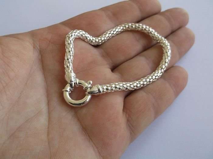 A FANTASTIC ""WOVEN"" STERLING SILVER BRACELET WITH SIGNORETTI CLASP ...B E A U T I F U L !!!