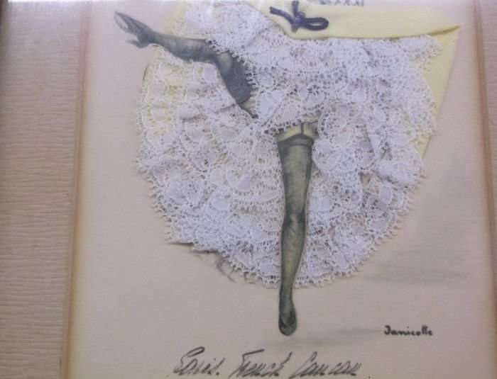 TWO EYE CATCHING VINTAGE MULTI MEDIA "ARTWORKS" AFTER FRENCH ARTIST JANICOTTE.....