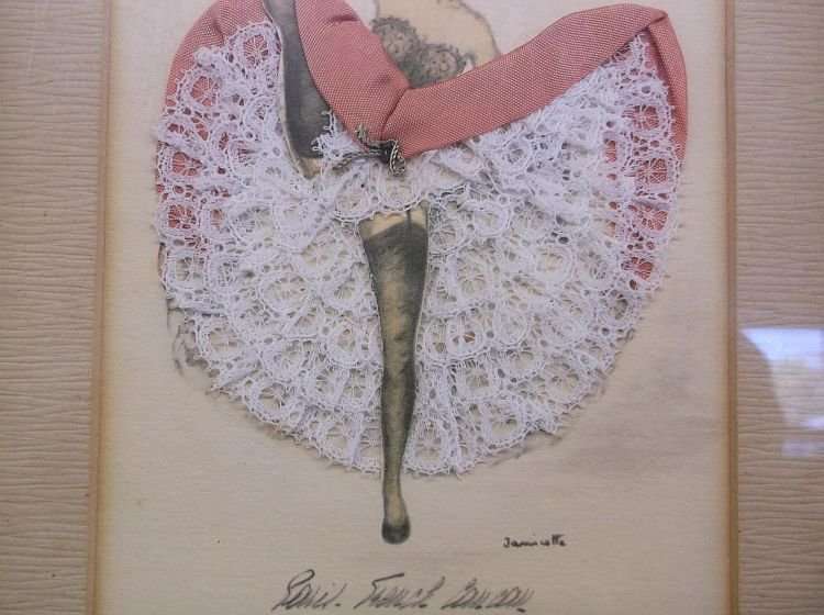 TWO EYE CATCHING VINTAGE MULTI MEDIA "ARTWORKS" AFTER FRENCH ARTIST JANICOTTE.....