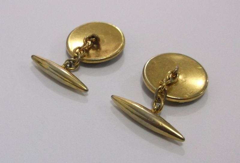 VINTAGE CUFFLINKS - GOLDEN FLORAL MOTIF