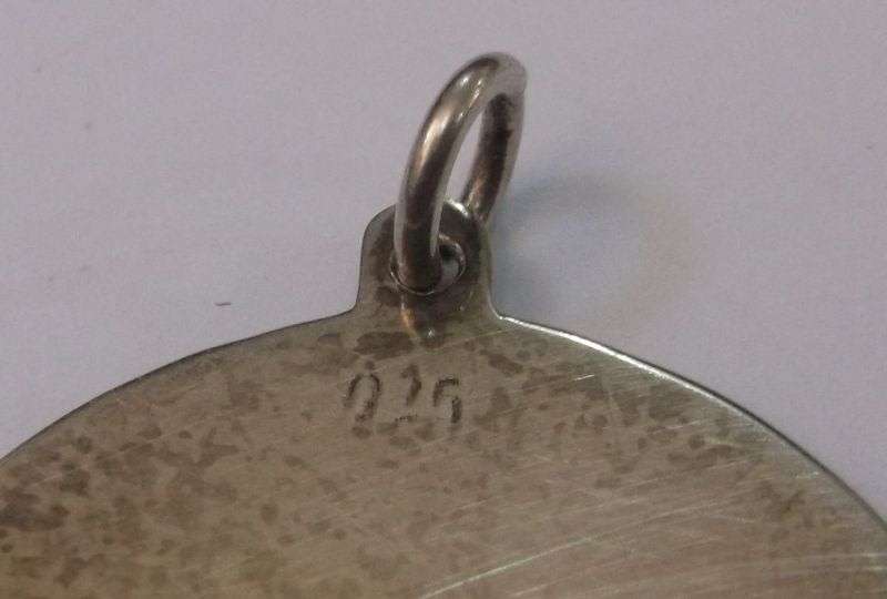 A SOLID STERLING SILVER DISC PENDANT ...FOR ENGRAVING A DEDICATION