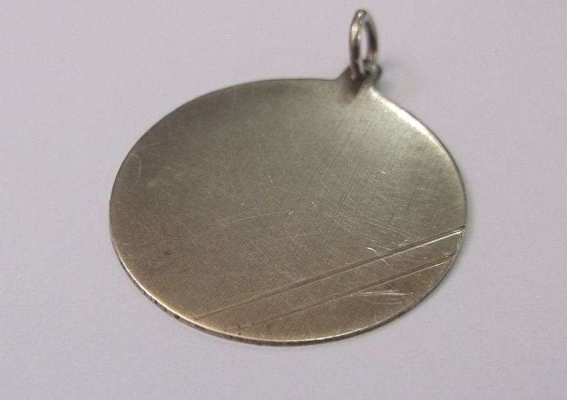A SOLID STERLING SILVER DISC PENDANT ...FOR ENGRAVING A DEDICATION