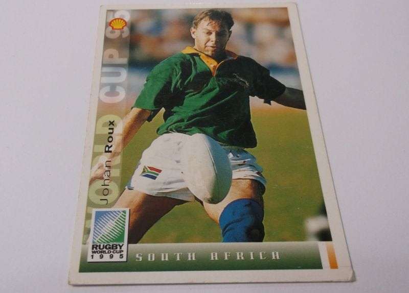 1995 RUGBY WORLD CUP TRADING CARD - SOUTH AFRICA - JOHAN ROUX