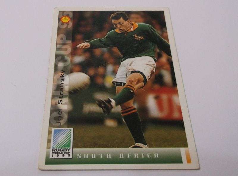 1995 RUGBY WORLD CUP TRADING CARD - SOUTH AFRICA - JOEL STRANSKY