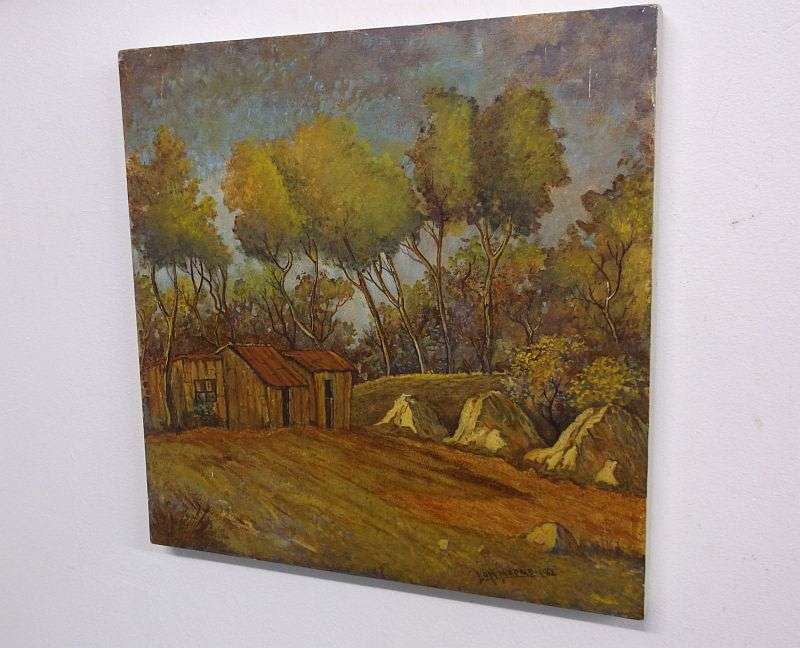 A lovely old original oil on board painting by well known Don Madge dated 1962 - Unframed