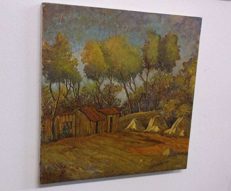 A lovely old original oil on board painting by well known Don Madge dated 1962 - Unframed