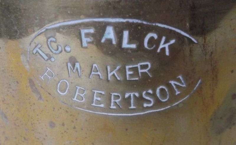 AWESOME AFRICANA - "CAPE" BRASS .....MUG BY T.C FALCK ROBERTSON .....WESTERN CAPE