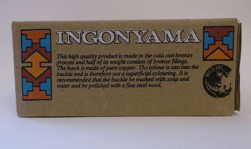 BIG FIVE !!! AN AWESOME BELT BUCKLE DEPICTING THE ""LION"" MADE IN THE COLD CAST BRONZE PROCESS