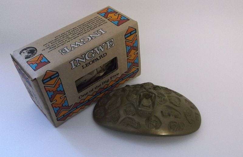 BIG FIVE !!! AN AWESOME BELT BUCKLE DEPICTING THE ""LEOPARD"" MADE IN THE COLD CAST BRONZE PROCESS