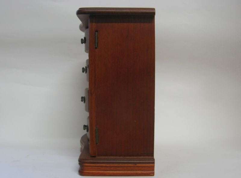 A TOTALLY STUNNING VINTAGE JEWELRY "BOX" IN THE SHAPE OF A WARDROBE ...REAL WOOD ...GREAT DETAIL !!!