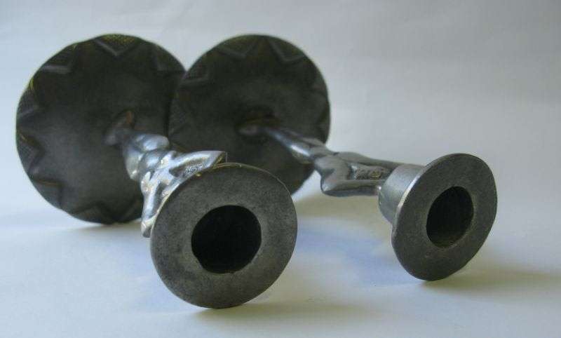 SO SWEET !! AN EARLIER PAIR OF CARROL BOYES ""MAN AND WOMAN"" CANDLE STICKS...MUST SEE !! LOVE IT !!