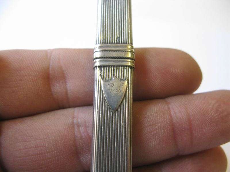 EXCELLENT FIND !! A RARE OLD DUTCH SILVER NEEDLE CASE FULLY STAMPED WITH MAKERS MARKS !! WOW !!