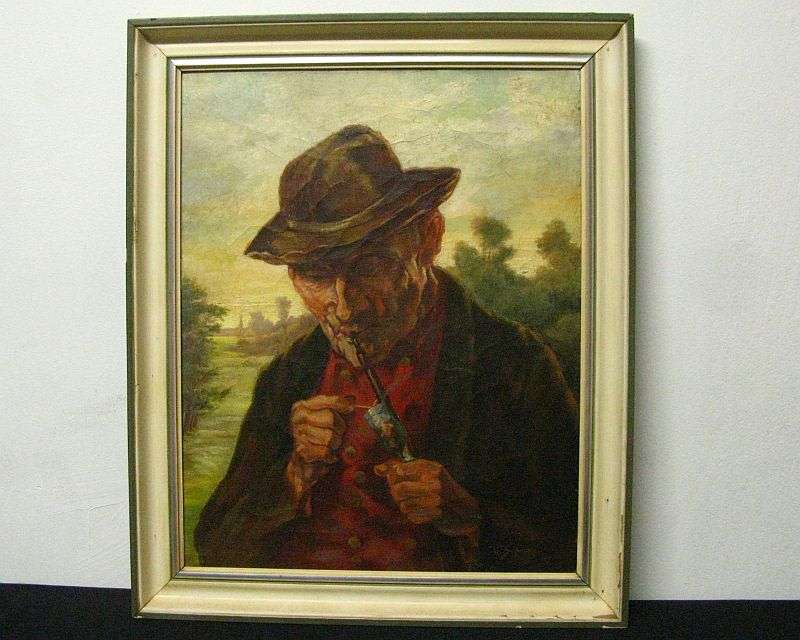 AWESOME !! AN OUTSTANDING OLD ORIGINAL OIL ON CANVAS BY GERMAN ARTIST W SCHWANEN ...WOW !!!