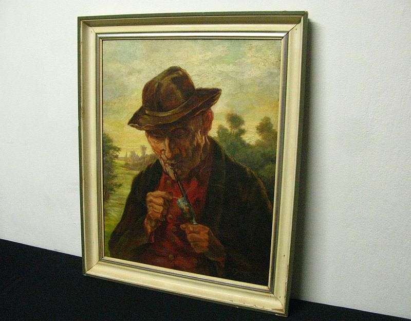AWESOME !! AN OUTSTANDING OLD ORIGINAL OIL ON CANVAS BY GERMAN ARTIST W SCHWANEN ...WOW !!!