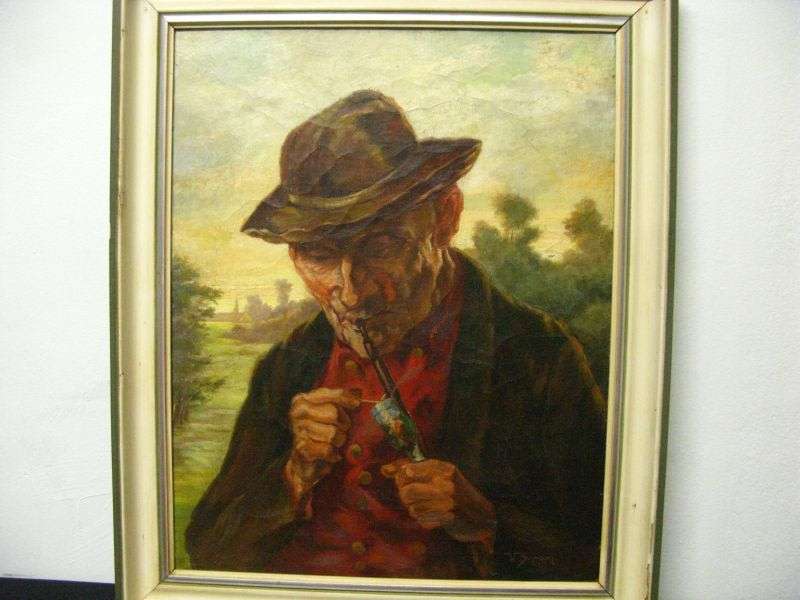 AWESOME !! AN OUTSTANDING OLD ORIGINAL OIL ON CANVAS BY GERMAN ARTIST W SCHWANEN ...WOW !!!