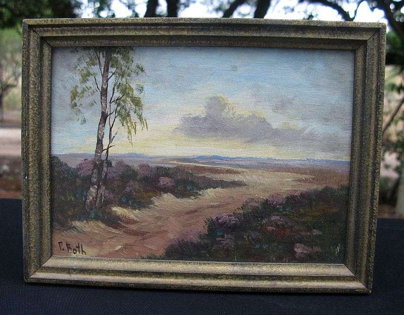 A BRILLIANTLY EXECUTED ORIGINAL MINIATURE OIL ON BOARD PAINTING SIGNED BY THE ARTIST ...AWESOME !!