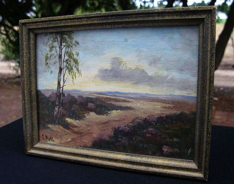 A BRILLIANTLY EXECUTED ORIGINAL MINIATURE OIL ON BOARD PAINTING SIGNED BY THE ARTIST ...AWESOME !!