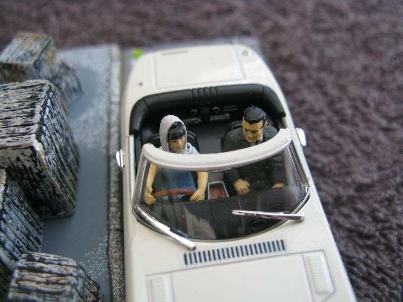 A 1:43 SCALE DIE CAST METAL MODEL OF THE ""TOYOTA 2000GT"" AS SEEN IN THE JAMES BOND MOVIE