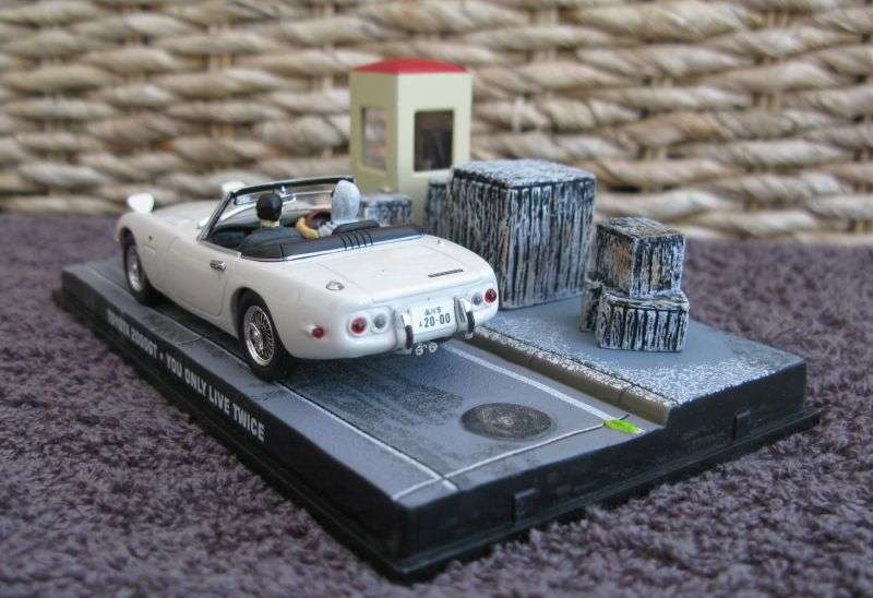 A 1:43 SCALE DIE CAST METAL MODEL OF THE ""TOYOTA 2000GT"" AS SEEN IN THE JAMES BOND MOVIE