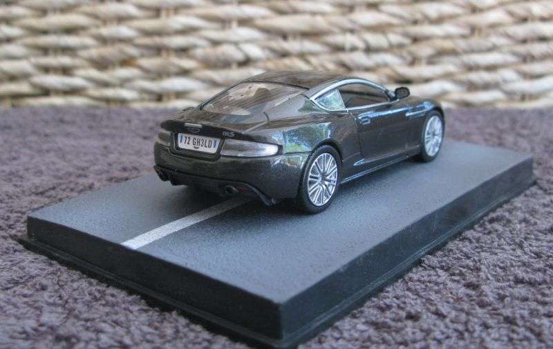 A 1:43 SCALE DIE CAST METAL MODEL OF THE ""ASTON MARTIN DBS"" AS SEEN IN THE JAMES BOND MOVIE