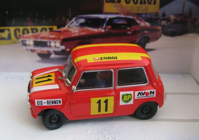 A 1:43 SCALE DIE CAST METAL MODEL OF THE ""AUSTIN MINI"" AS SEEN IN THE JAMES BOND MOVIE