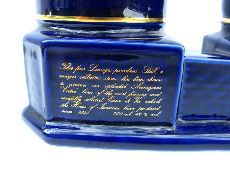 AWESOME RARE FIND !! A VINTAGE LIMOGES PORCELAIN DECANTER IN THE FORM OF AN ALCOHOL STILL ...WOW !!!