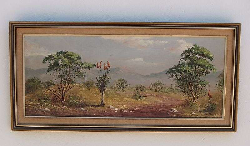 AN OUTSTANDING VINTAGE ORIGINAL OIL ON BOARD LANDSCAPE SIGNED BY THE ARTIST...HOSMER !! WOW !!