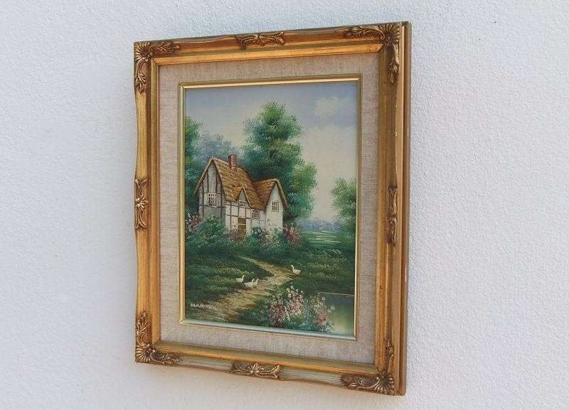 A BEAUTIFUL ORIGINAL OIL ON BOARD OF A COUNTRY COTTAGE SIGNED BY THE ARTIST MARTEN ...MUST SEE !!