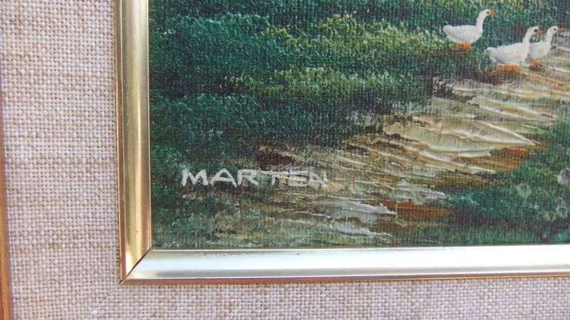 A BEAUTIFUL ORIGINAL OIL ON BOARD OF A COUNTRY COTTAGE SIGNED BY THE ARTIST MARTEN ...MUST SEE !!